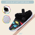 thumbnail image 4 of L-Run Kids Fluffy Fuzzy Slippers Boys Girls House Home Slippers with Strap Slip-on Shoes 7.5-8, 4 of 6