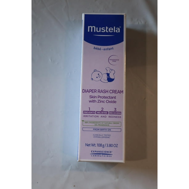 Mustela Baby Diaper Rash Cream 123 Skin Protectant with Zinc Oxide