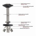 thumbnail image 2 of 4 Pack Bowl Bolt Kits Cistern Toilet Pan Fixing with Double Gaskets, 2 of 5