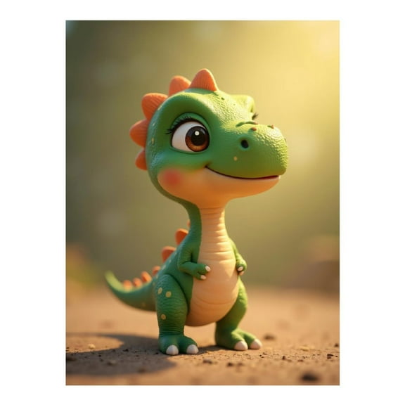 Diamond Art Kits for Adults, Cute Cartoon Dinosaur Sunset Scene 5D Diamond Painting Kits for Adults Beginners, DIY Full Drill Diamond Painting, Gem Art and Crafts 12x16