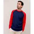 thumbnail image 2 of Men's Casual Classic Raglan Basic Soft Cotton 3/4 Long Sleeve Sports Baseball Jerseys T Shirts, 2 of 7