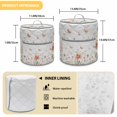 thumbnail image 6 of Pink Flower Pressure Cooker Cover Butterfly Wildflower Leaf Pastoral Style Dust Cover for Kitchen Appliances with Top Handle & Storage Pockets, Fits 8 Quart Instant Pot, Air Fryer, Crock Pot, 6 of 9