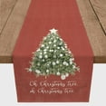 thumbnail image 3 of Creative Products Oh Christmas Tree On Red 16 x 72 Poly Twill Table Runner, 3 of 3