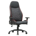 thumbnail image 5 of Furniture of America Consi Faux Leather Gaming Chair, Black, Red, 5 of 12