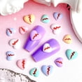 thumbnail image 2 of Colgantes para uñas Quezadyl, 150 unidades, resina, parte trasera plana, con forma de corazón, 2 of 7
