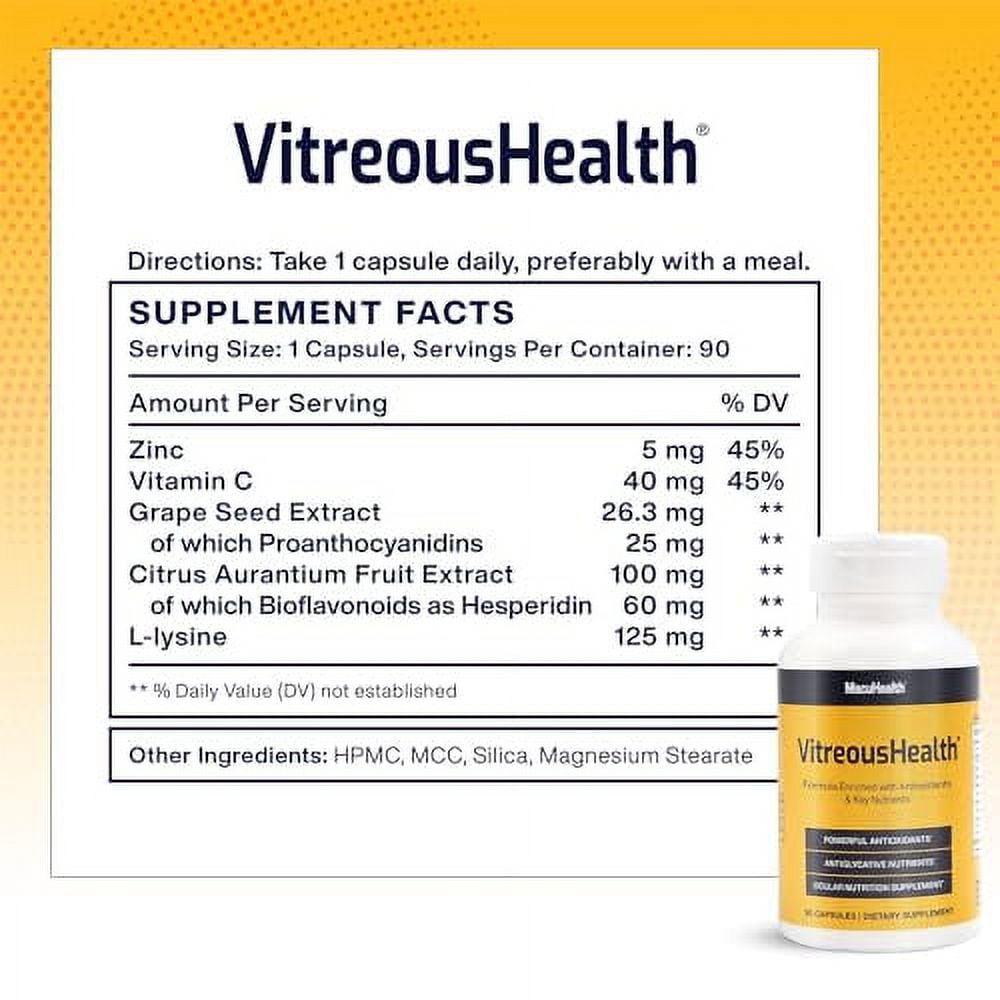 Vitreous Health by MacuHealth - Eye Floaters Formula (90ct - 90 day supply)
