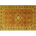 thumbnail image 1 of Ahgly Company Machine Washable Indoor Rectangle Persian Yellow Traditional Area Rugs, 7' x 10', 1 of 4