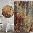 thumbnail image 5 of Brown Gray Shower Curtain, Waterproof Shower Curtains for Bathroom, Rustic Abstract Gradient Mottled Texture Washable Fabric Bathtub Curtain Set Bath Decor with 12 Hooks Standard 72"x72", 5 of 8