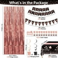thumbnail image 2 of 18th Black and Rose Gold Party Decorations - Happy Birthday Banner, Pennant, Birthday Balloons, Fringe Curtains, Tablecloth, Cake Topper, Hanging Swirls 18th Birthday Decorations for Girls Princess, 2 of 8