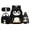 Black Cute Penguin, variant on Garronmavis Pink Leopard Print Front Strawberry Axolotl Girls Backpack Kit, 17 Inch Sweet Fruit Casual School Daypack with Insulated Lunch Pack, Pencil Case and Water Bottle Holder