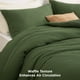 thumbnail image 4 of Juego de edredón Bedsure Waffle Queen, verde oscuro, 3 piezas, 4 of 7