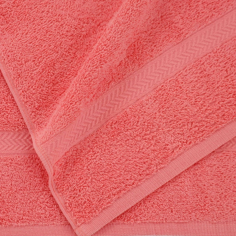 Cotton 2 Piece Hand Towel Set (Sunshine Yellow and Paradise Pink