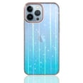 thumbnail image 4 of Rosebono For iPhone 13 Pro Max Case, Bling Glitter Sparkle Laser Blue Ultra Transparent Fashion Cute Colorful Skin Cover ShockProof Case for iPhone 13 Pro Max, 4 of 5