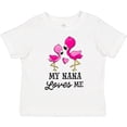 thumbnail image 3 of Inktastic My Nana Loves Me with Two Flamingos Boys or Girls Toddler T-Shirt, 3 of 5