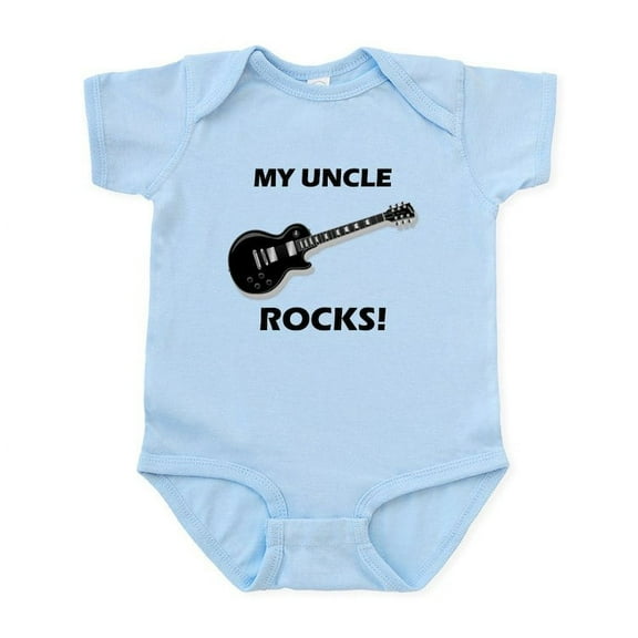 CafePress - My Uncle Rocks Body Suit - Baby Light Bodysuit, Size Newborn - 24 Months