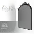 thumbnail image 4 of GODCHAR 24"x36" Decorative Mirror Baroque Arched Vintage Bathroom Wall Mirror, 4 of 7