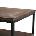thumbnail image 6 of Simpli Home Skyler 48 inch Wide Solid Mango Wood Industrial Coffee Table in Dark Cognac Brown, 6 of 7
