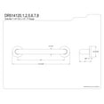 thumbnail image 2 of Kingston Brass DR514127 Meridian 12" Grab Bar, 1-1/4" Diameter, Brushed Brass, 2 of 2