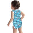 Kuilepa UnisexBaby Dolphin Print Baby Bodysuits,Sleeveless For Boys