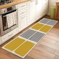 thumbnail image 2 of Yellow 2'x6' Runner Rugs for Hallway Kitchen Bedside Non Slip Washable, Modern Painting Farmhouse Striped Abstract Art Entryway Rug Runners with Rubber Backing, Long Carpet Runner for Laundry Room, 2 of 8