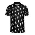 thumbnail image 2 of Funny Bigfoot Sasquatch Silhouette Golf Men's Polo Shirt S-5XL, 2 of 5