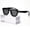 Black, variant on Whiteleopard Retro Oversized Square Sunglasses with UV400 Protection, Stylish Outdoor Eyewear for Driving and Vacation