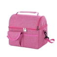 thumbnail image 2 of Great Quality Multi Color Custom Size Handle 420D Polyester Nylon Double Compartment Cooler Bag for Lunch Sturdy Lightweight High Quality Durable Spacious Insulated Lunch Bag Compact Water Resistant, 2 of 4