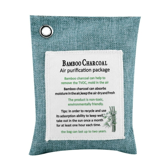 Bolsa purificadora de aire de 8 colores con carbón activado y bambú, desodorante para coche, color azul oscuro