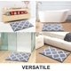 thumbnail image 5 of Alfombrilla de baño antideslizante, absorbente, con estampado marroquí, lavable a máquina, 40 x 60 cm, color gris, 5 of 5