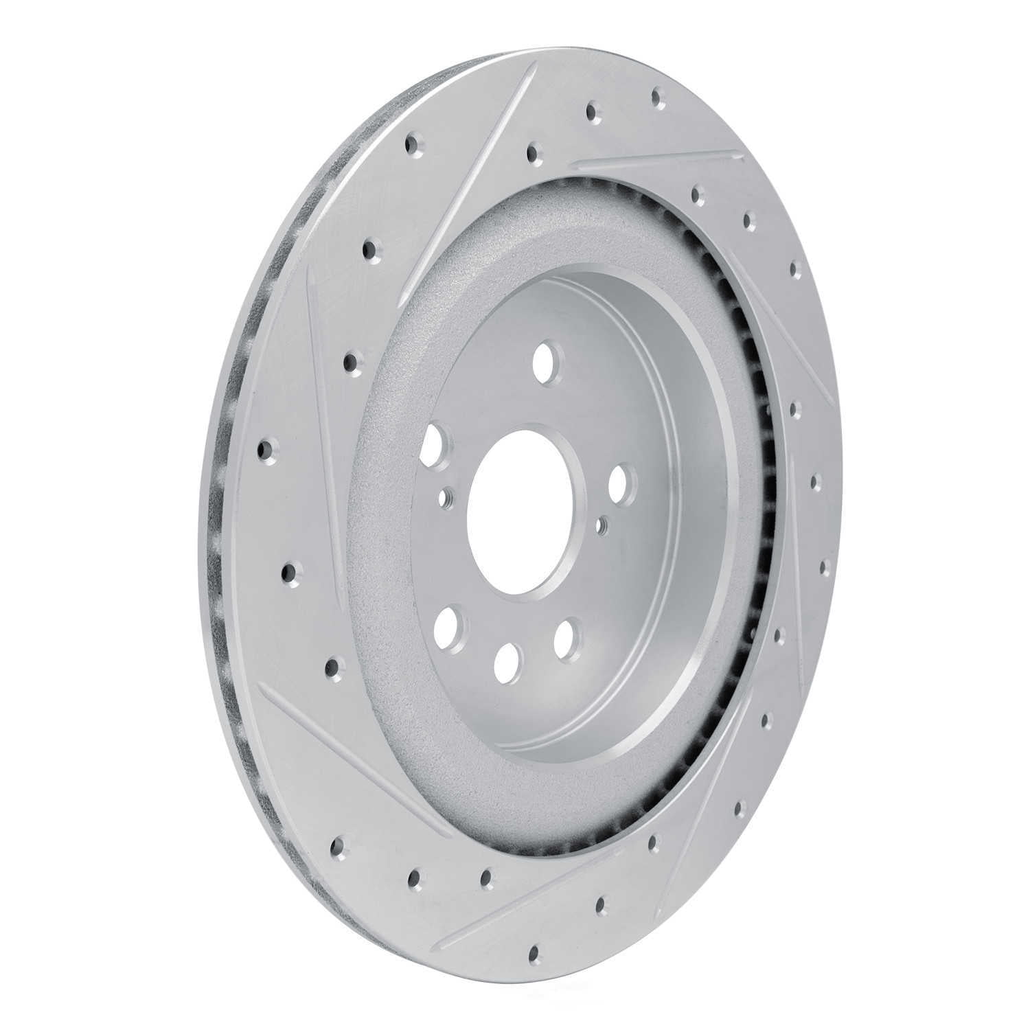 Dynamic Friction Company 631-75065R DFC Brake Rotor - Drilled And Slotted - Silver