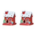 thumbnail image 1 of Guardoinrt Christmas Village Landscape Tabletop Figurine Christmas for Red Small 2Set, 1 of 6