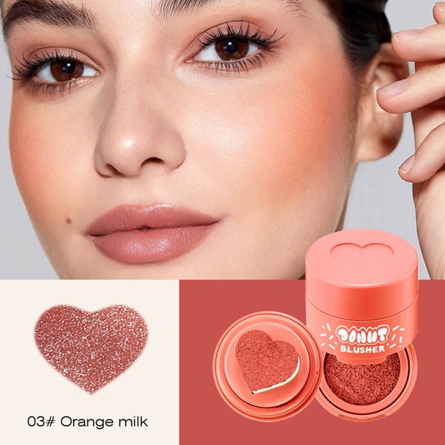 DPTALR Aircushion Blush Cheek Sponqe Signet Blush Heart Head Matte Long-lasting Multi-functional Highly Pigmented Facial Make-up Rouge 7ml