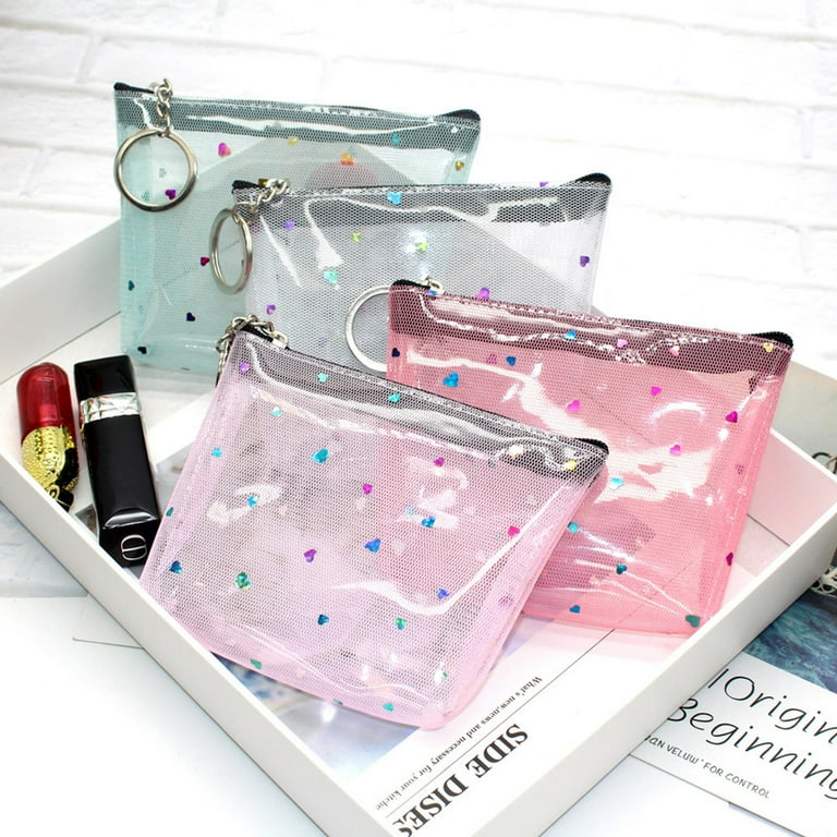 Translucent zippered best sale coin pouch