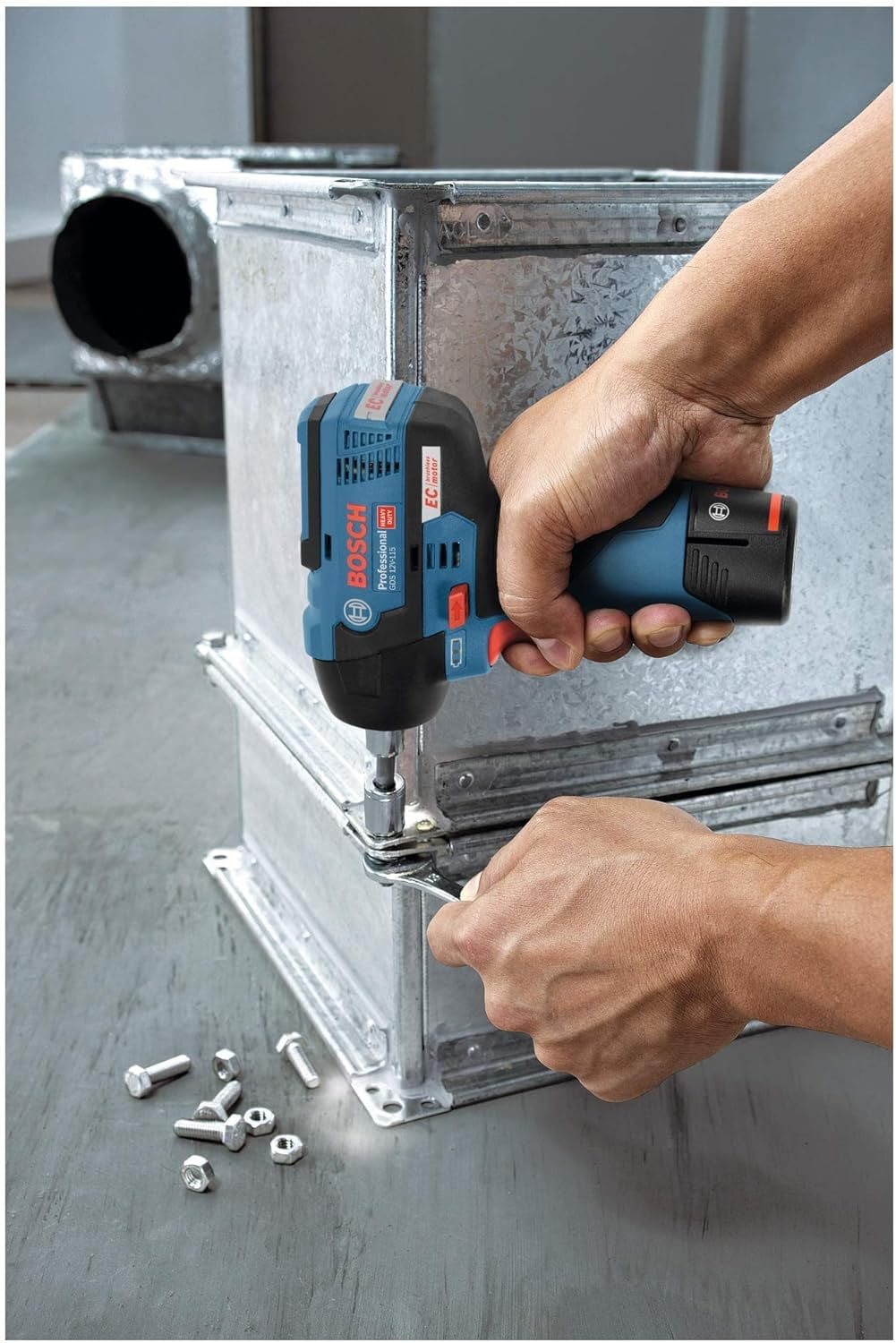 Bosch Professional 12V System GDS 12V-115 cordless impact driver (max. torque 115 Nm, impact ra