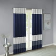 thumbnail image 2 of Madison Park Stripes Pintuck Curtain Panel, 50" x 84", Navy Blue, 2 of 5