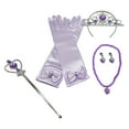 thumbnail image 4 of Disfraz de princesa elegante Salvador con cetro corona tiara guantes joyería Púrpura claro, 4 of 9