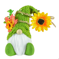 Sunflower Gnome Plush, Spring Summer Gnomes Holiday Ornaments, Gift Handmade Shelf Tiered Tray Decorations A