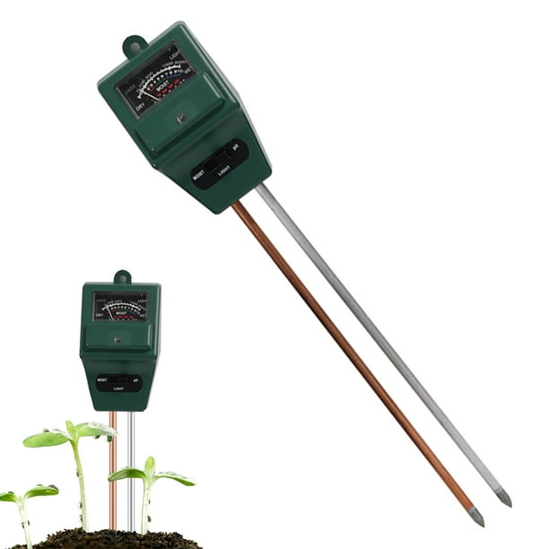 Testeur de sol 3 en 1, humidité du sol/lumière/pH-mètre, outil de kit de  test de pelouse de ferme de jardinage, sonde de plante numérique, testeur  de lumière du soleil hydromètre d'eau pour