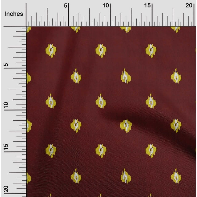 oneOone Polyester Tissu Lycra Abstrait Tissu Imprimé Ikat par la Cour 56 Pouces de Large