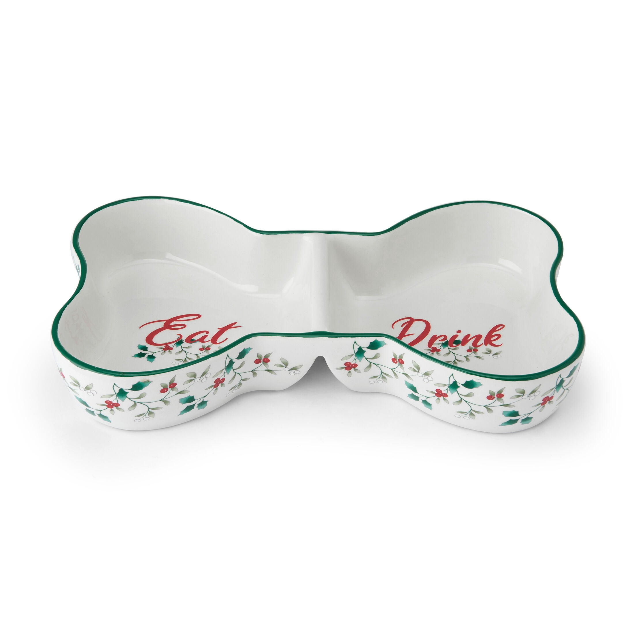 Pfaltzgraff Winterberry Dolomite Divided Pet Bowl