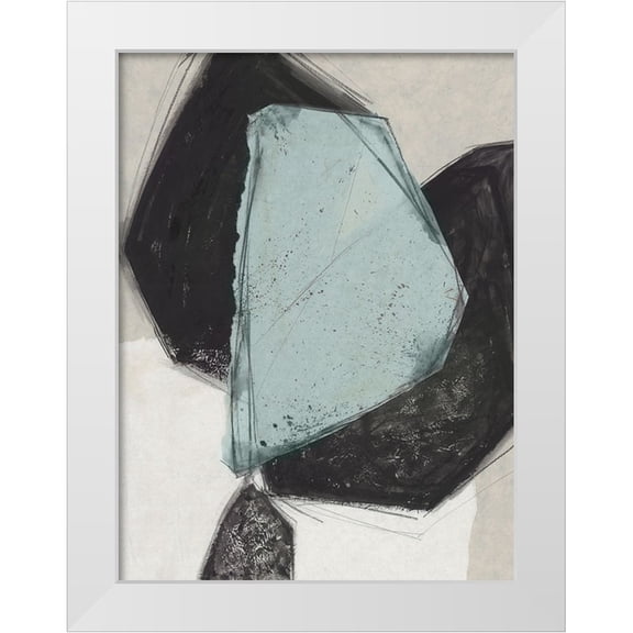 PI Studio 12x14 White Modern Wood Framed Museum Art Print Titled - Simply Shapes II