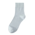 thumbnail image 2 of 1 Pair Cooling Seamless Mid-Calf Socks for Women, Lightweight Breathable Odor-Resistant Liners with Moisture-Wicking Fabric for Summer & Daily Wear Light Blue, 2 of 3