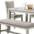 thumbnail image 2 of Benjara Modern 6 PC Dining Set with Table- 4 Chairs & Bench- Plush Seats- Gray, 2 of 5