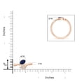 thumbnail image 4 of ANGARA Natural Nature Inspired Blue Sapphire Bypass Ring with Diamond Leaf in 14K Rose Gold for Women (Size-6x4mm) | September Birthstone, Anniversary, Jewelry Gift for Women | Natural Sapphire Ring, 4 of 10