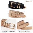 thumbnail image 5 of JASGOOD 2 Pack Suede Belts for Women Fashion Ladies Casual Waist Belt with Gold Buckle, 5 of 8