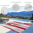 thumbnail image 3 of Red Pink Gray Stripes Outdoor Rug for Patio/Deck/Porch, Non-Slip Large Area Rug 5 x 7 Ft, Modern Abstract Minimalist Retro Indoor Outdoor Rugs Washable Area Rugs, Reversible Camping Rug Carpet Runner, 3 of 8