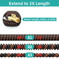 thumbnail image 3 of SUNDAN Expandable Garden Hose 100ft No Kink Flexible Water Hoses for Outdoor with 8-Pattern Spray Nozzle(Black/Orange), 3 of 6