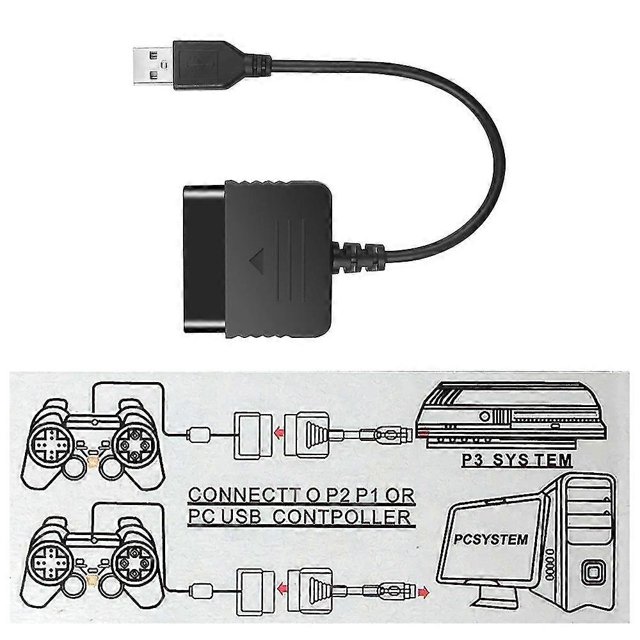 Adaptateur pour Manettes de Jeu Sony PS1 PS2 vers Manette de Jeu USB PS3
