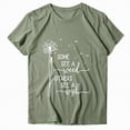 thumbnail image 5 of Paguaki T Shirts for Women Dandelion Slogan Letter Print Tees Crew Neck Short Sleeve Casual Summer Tops Womens Graphic Tees, 5 of 9