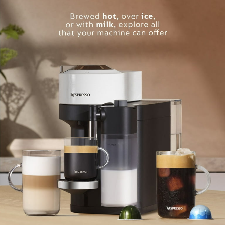 Nespresso, Vertuo Lattissima Coffee Machine, White, with Milk